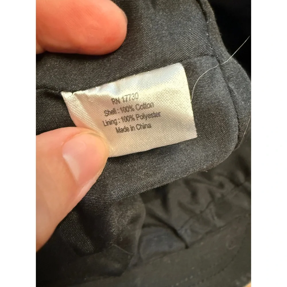 Target Cadet Hat Womens OS Black Distressed Military Cap Button Detail RN17730